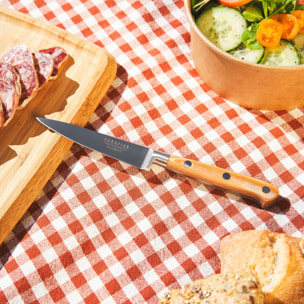 Essentiel - Juego de 3 piezas : Tabla 38.5 x 16 cm, pelador y cuchillo de verduras