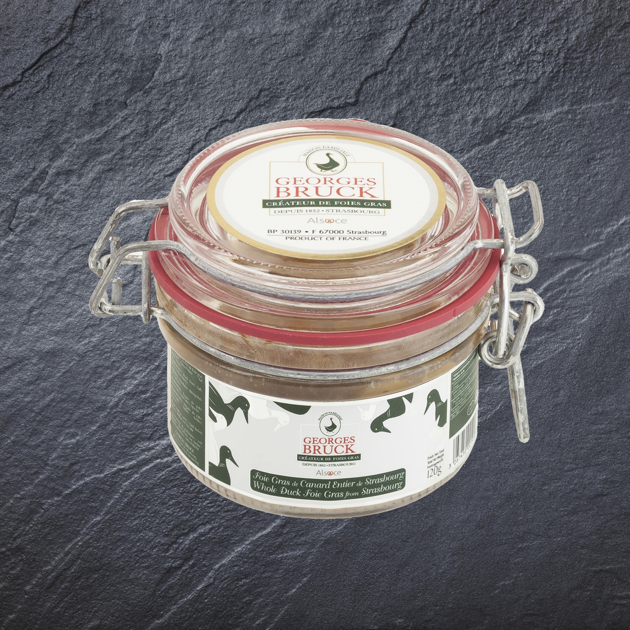 Foie gras de Canard Entier - Bocal 180g - Strasbourg