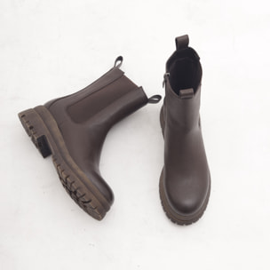 STIVALETTO ELASTICO E ZIP TESTA DI MORO