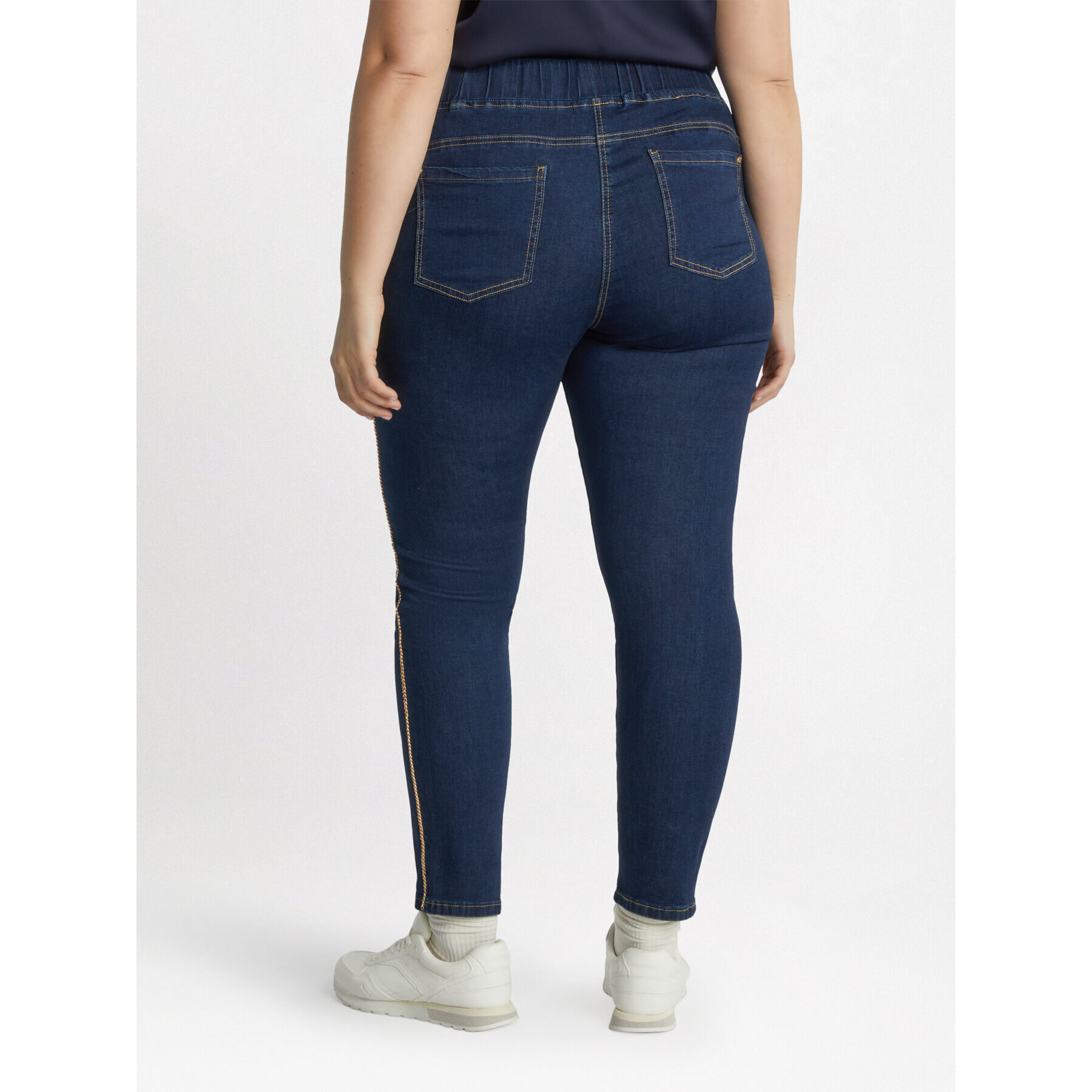 Fiorella Rubino - Jeggings con profili dorati - Blu
