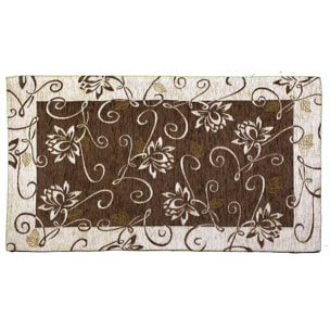 TAPPETO ARREDO NINFEA MARRONE FONDENTE CON FONDO ANTISCIVOLO