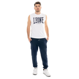 Pantalones cargo básicos de felpa sin cepillar para hombre de Leone
