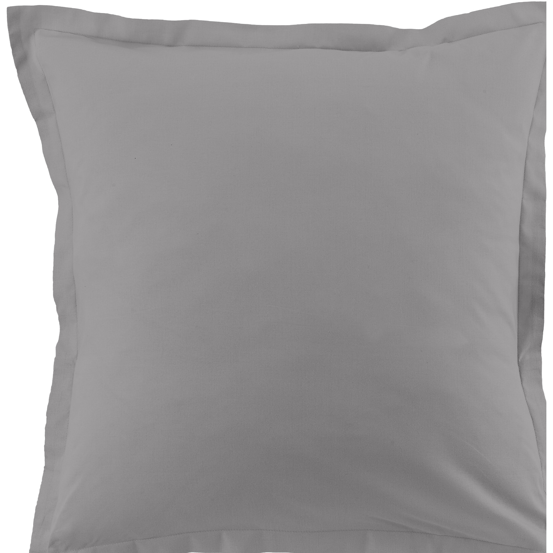 Paire De Taie D'oreiller 100%coton 57fils Anthracite