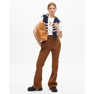 Pantaloni a Zampa in Antelina