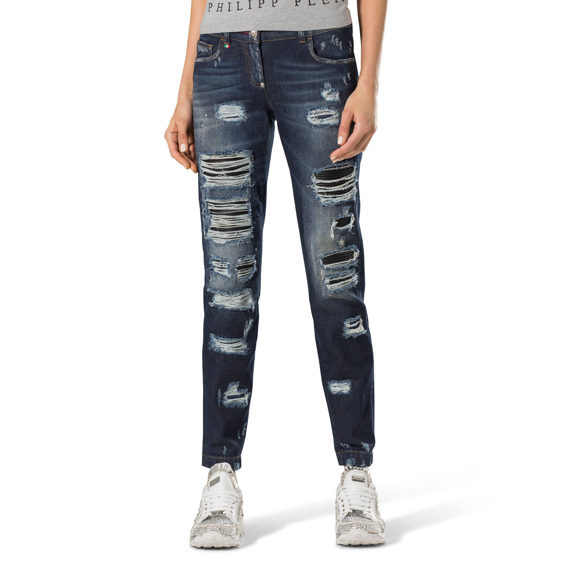 PHILIPP PLEIN boyfriend denim "lot to do"