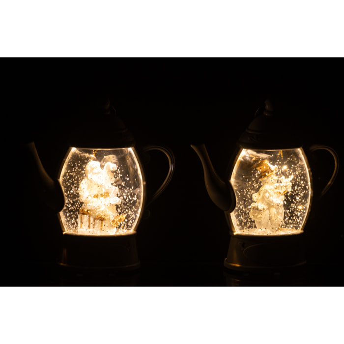 J-Line suspension Boule À Neige Théière - plastique - blanc - 2 pcs