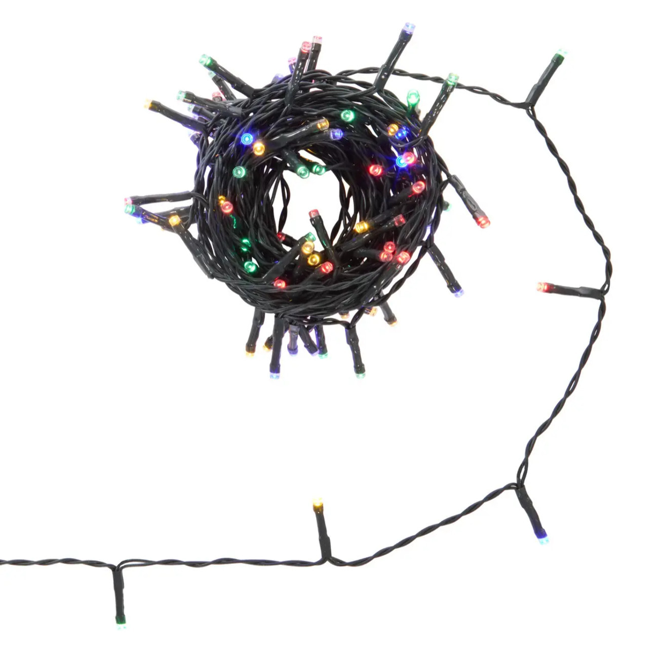 Guirlande lumineuse d'extérieur 10 m 100 LED multicolore 8 fonctions solaire