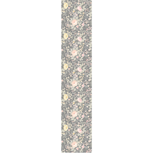 Papier peint intissé pré-encollé - FLEURS VINTAGE ROSE PIVOINES GRIS - 1 rouleau