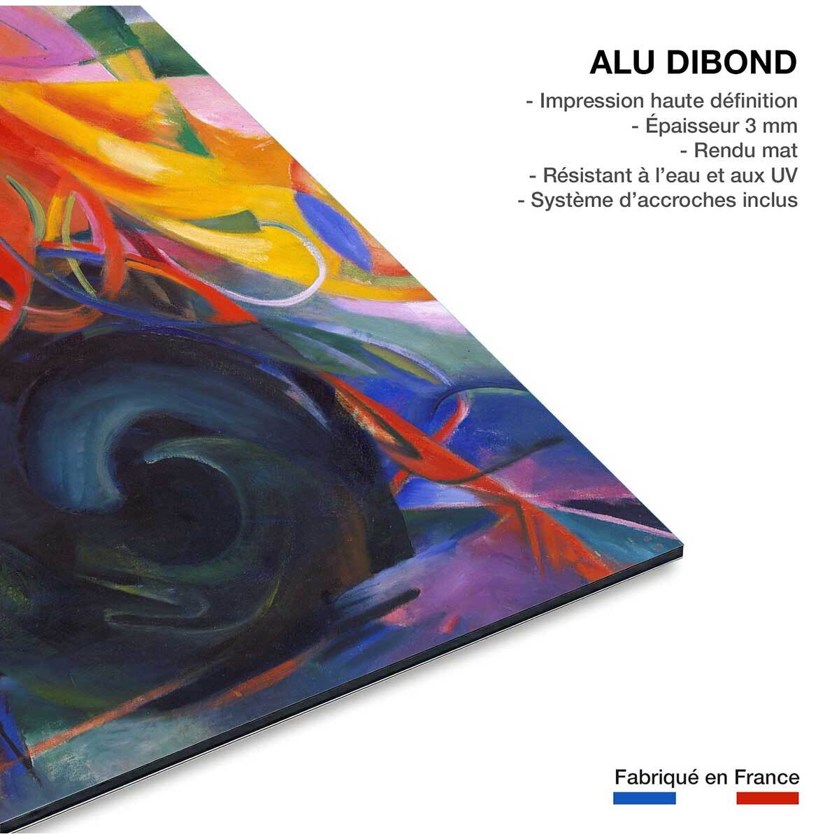 Tableau d'art classsique Fighting forms par Franz Marc Tableau alu Dibond