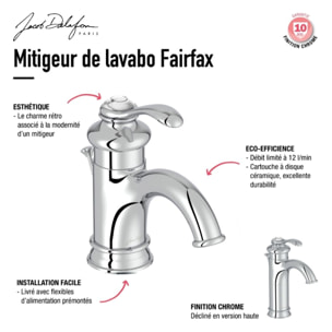 Lot de 2 robinets lavabo Fairfax bec bas