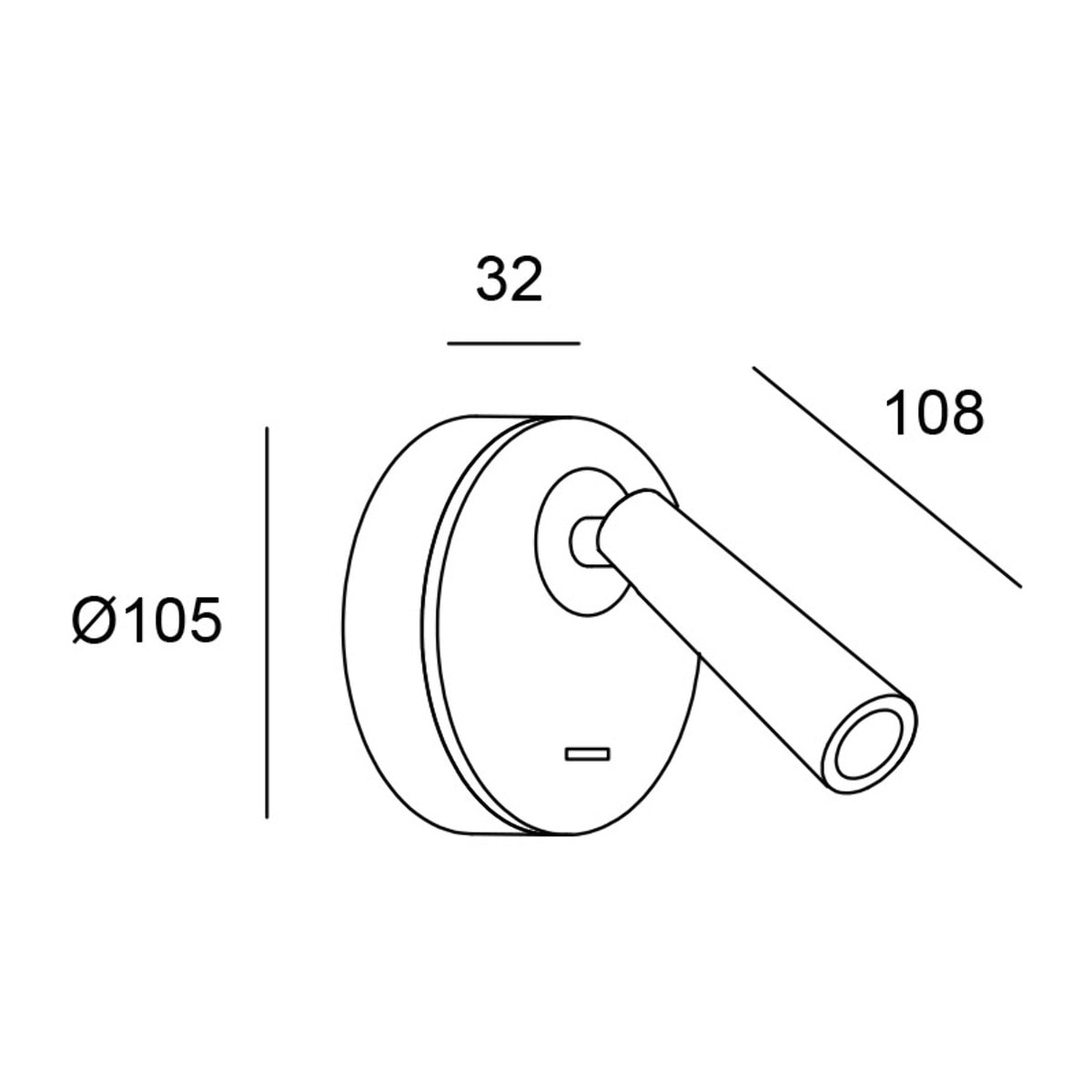 LEDS C4 Luz de lectura gamma mix&match round led 2.2w 2700k gris urbano 137lm