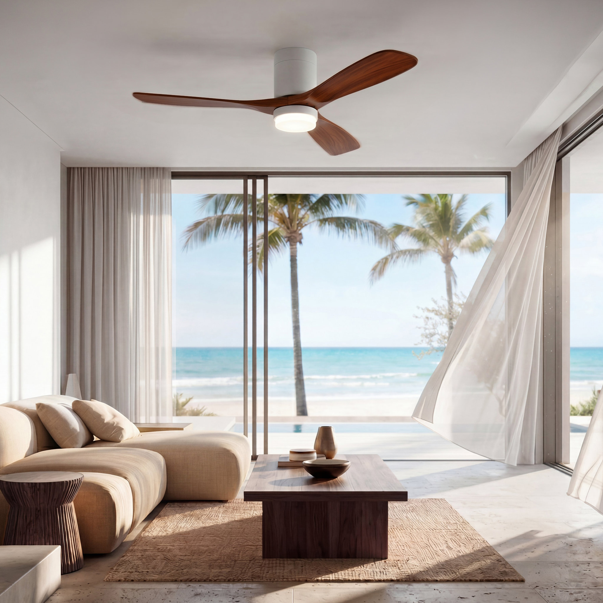 Ventilador de techo FLOW26 con luz LED y mando a distancia