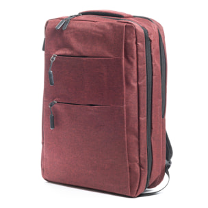 Zaino da cabina multiscomparto, porta laptop 17''. Adattabile a Trolley. Presa USB esterna nascosta.