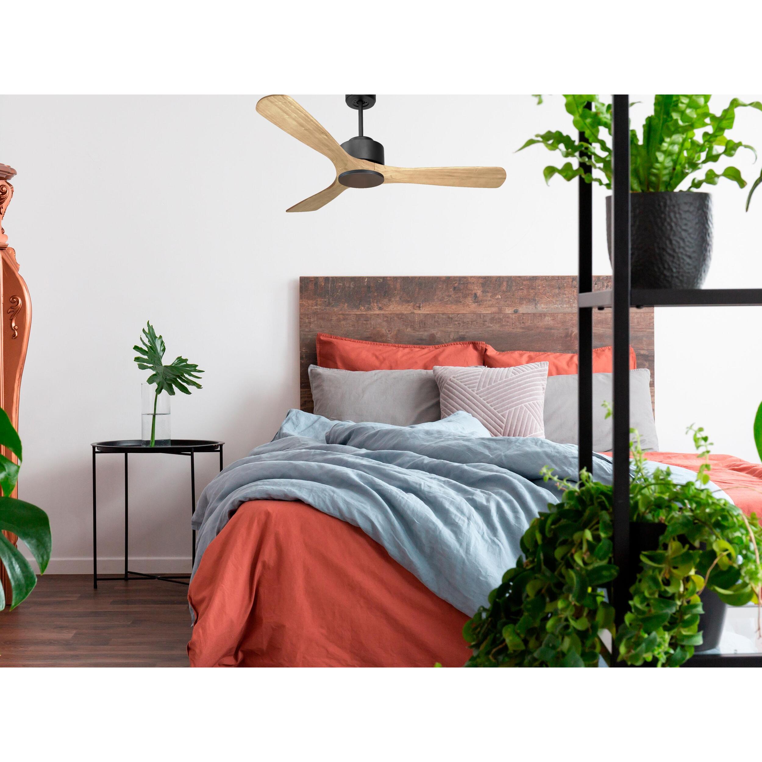Ventilateur de plafond ø132 cm avec Wifi Réversible Hypersilence 40   W Noir