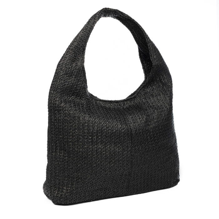 Berbenno Bolso de hombro Mujer. Fabricado en rafia sintética con diseño trenzado.