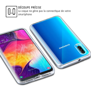 Coque Samsung Galaxy A50 360° intégrale protection avant arrière silicone transparente