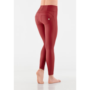 Pantaloni push up WR.UP® skinny vita alta con zip similpelle