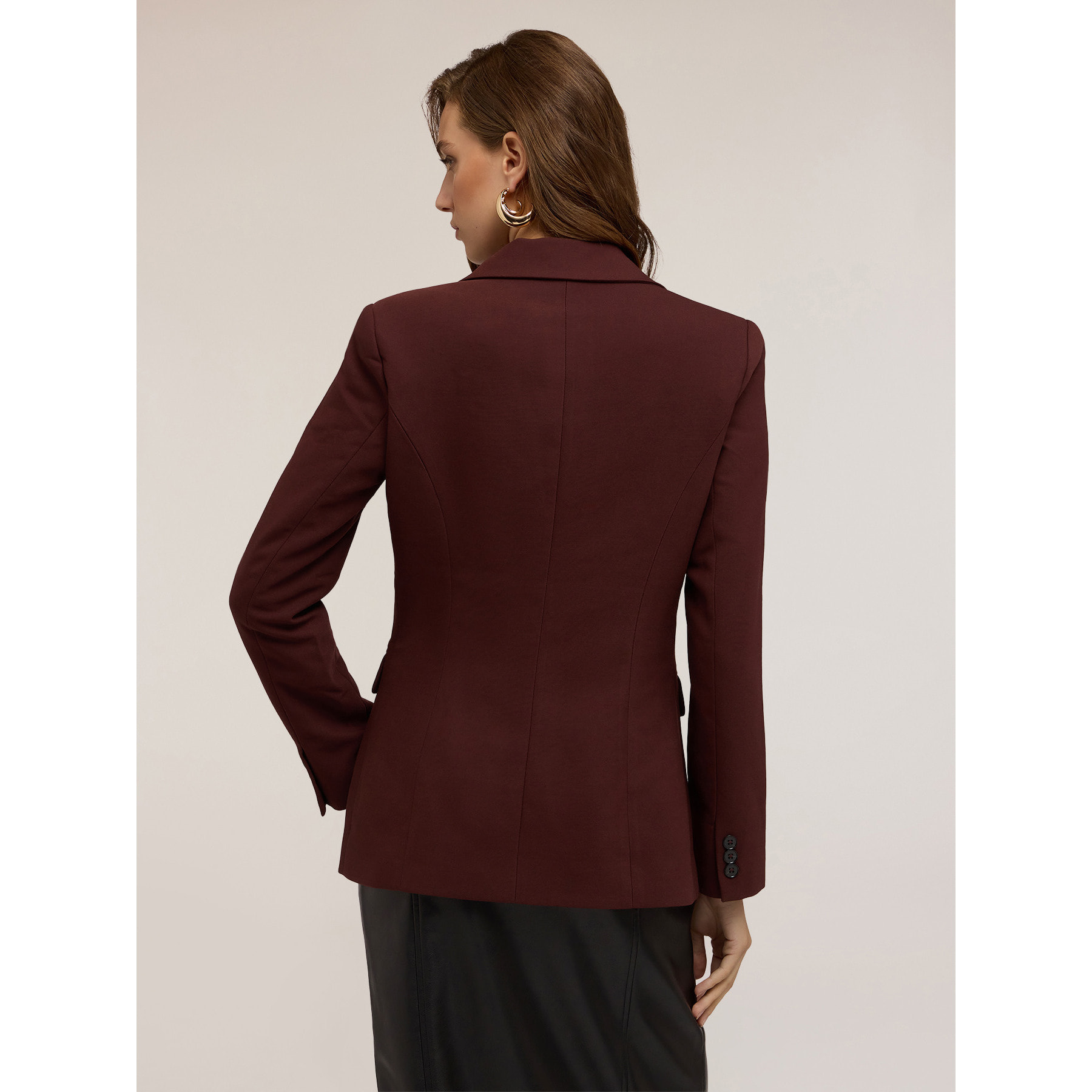 Motivi - Blazer monopetto misto viscosa - Marrone