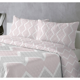 COLCHA ESTAMPADA REVERSIBLE AZURA MAGENTA