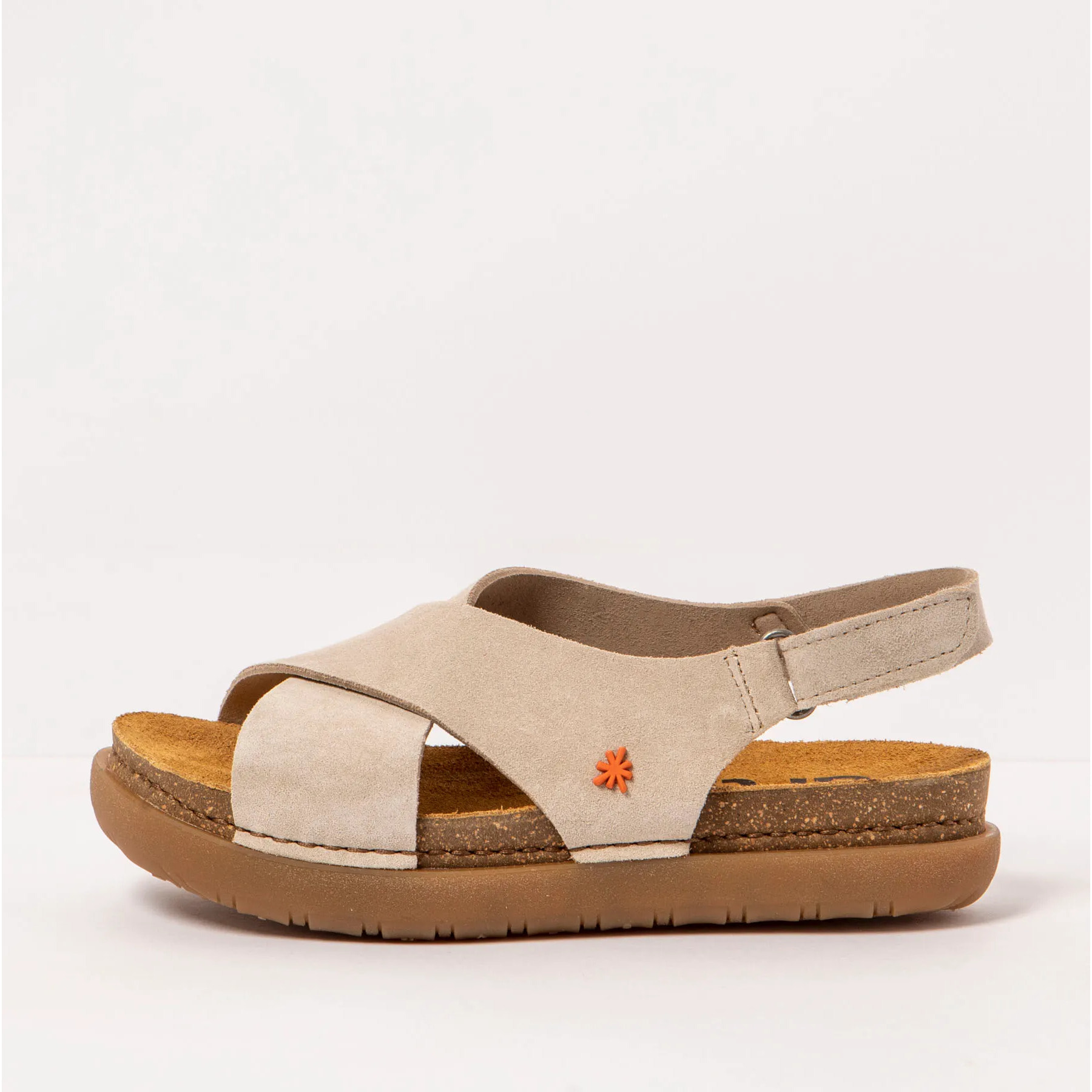 Sandalias 1710S SILK SUEDE CREAM/ RHODES color Cream