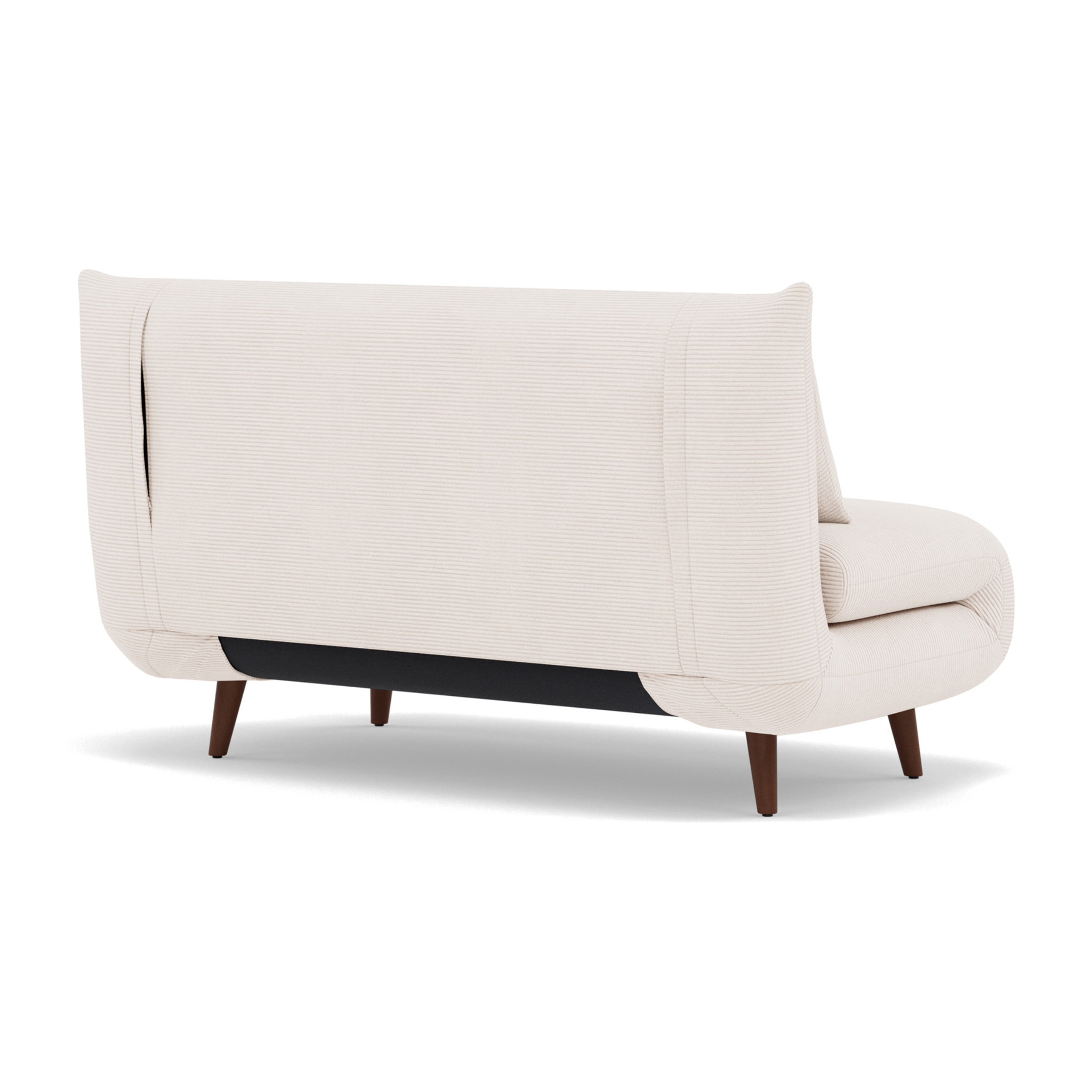 Lumi - Banquette convertible clic-clac 2 places en velours côtelé - Beige