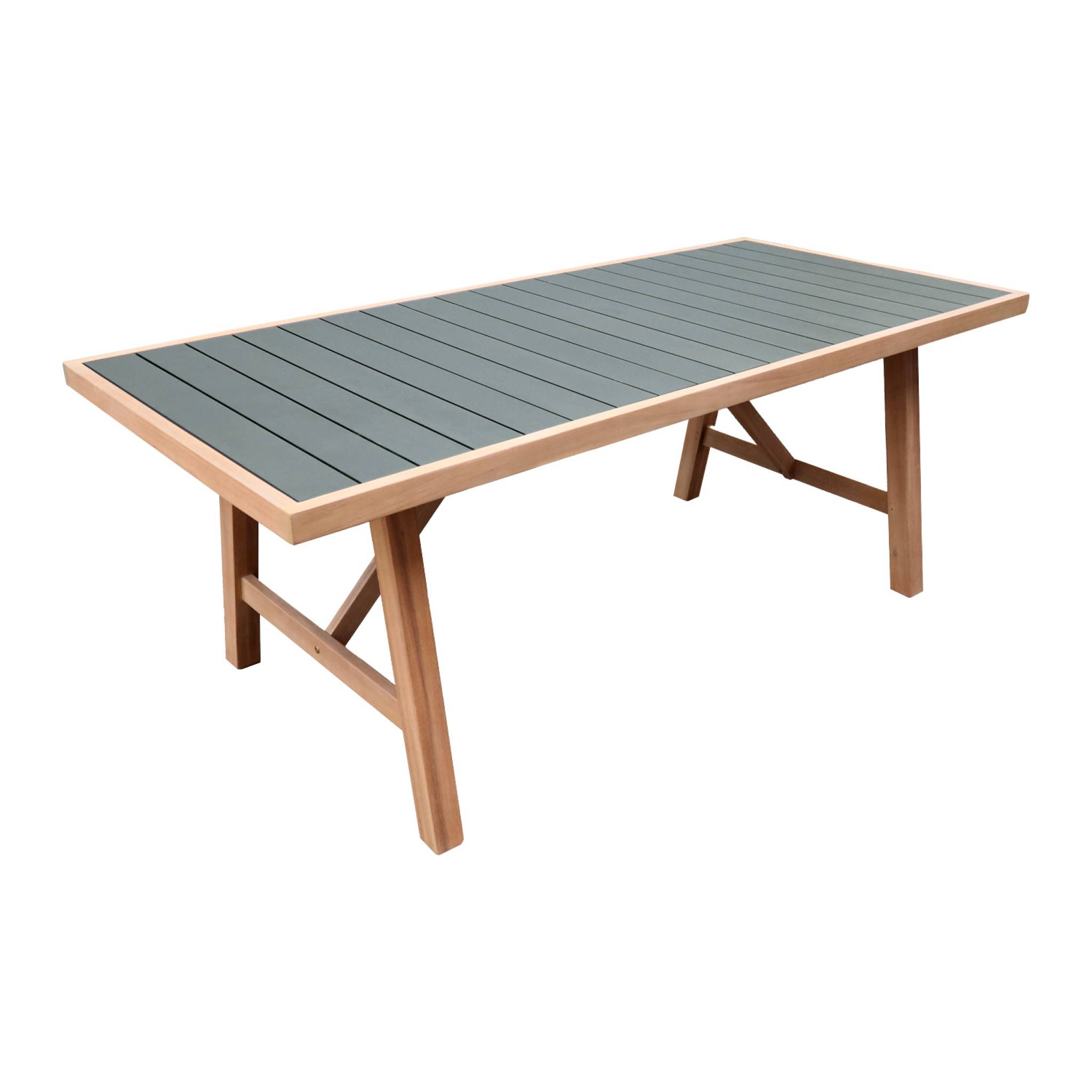 Table de jardin bois d'acacia et aluminium 8 places ELDORA