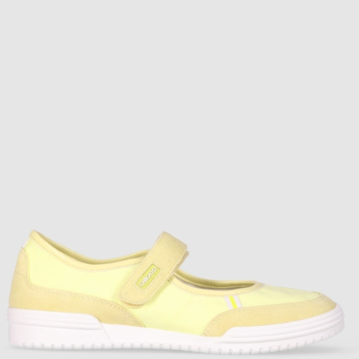 Zapatos de Tejido - Amarillo - Tacón: 1 cm