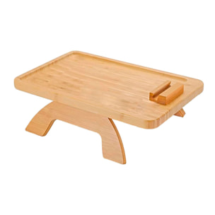 Bandeja rectangular personalizada para sofá con soporte giratorio 360 ° para tablet o teléfono móvil.