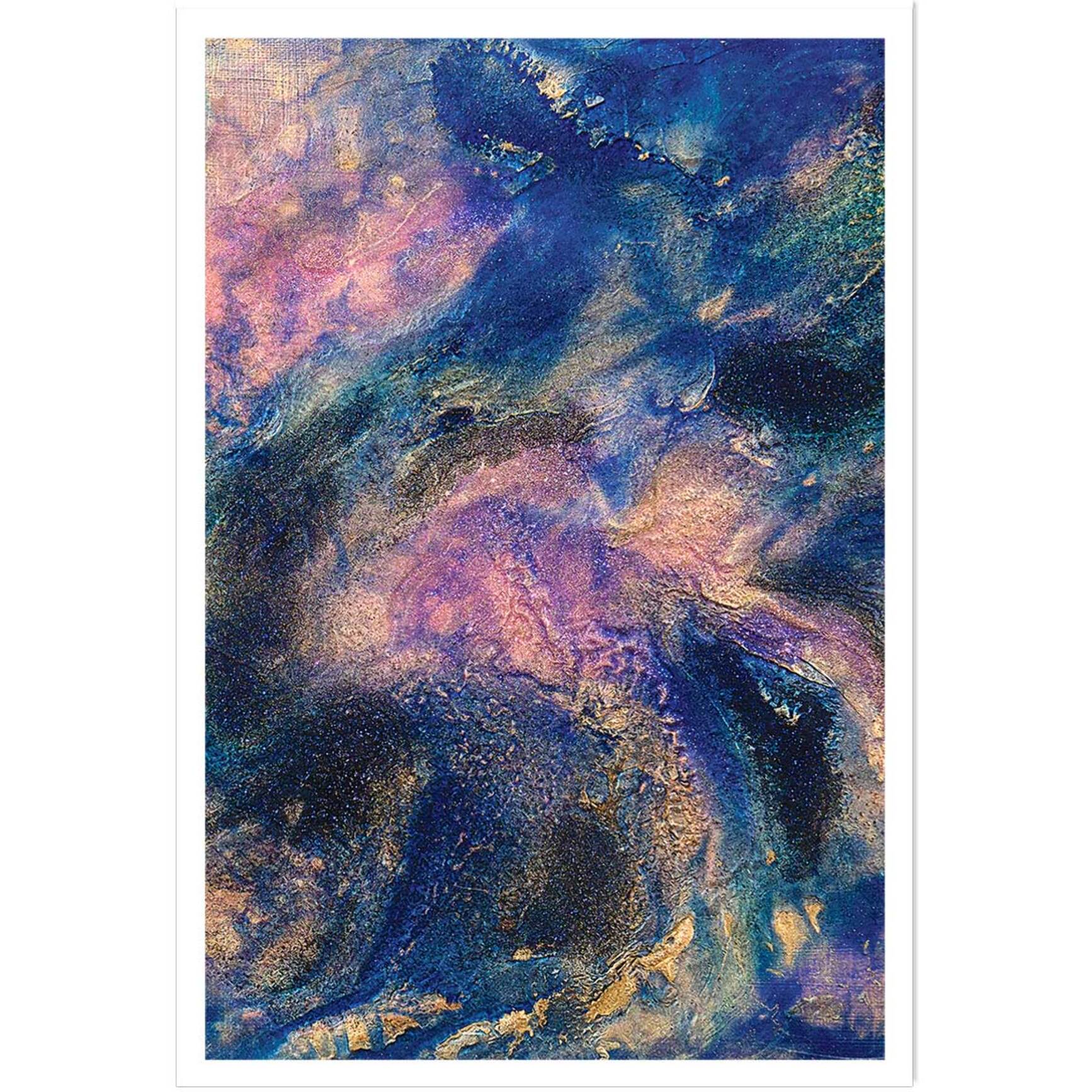 Poster rose nebuleux Affiche seule