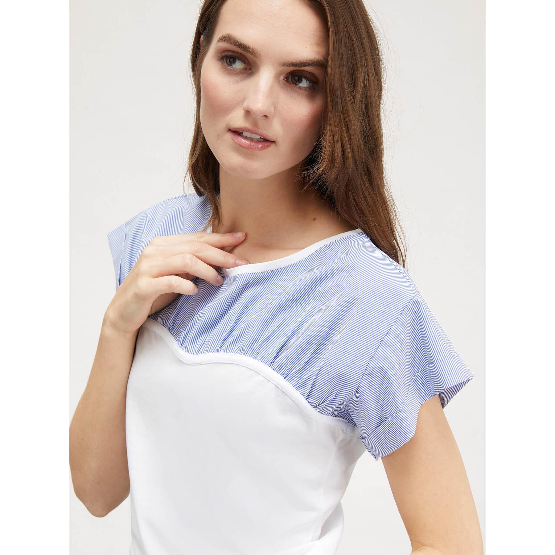 Motivi - Camiseta con frunces y corpiño - Light - blue