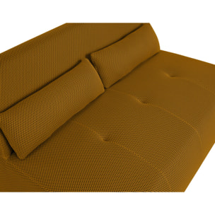 Onyx - canapé droit 2 places - en tissu mailles 3D - Jaune