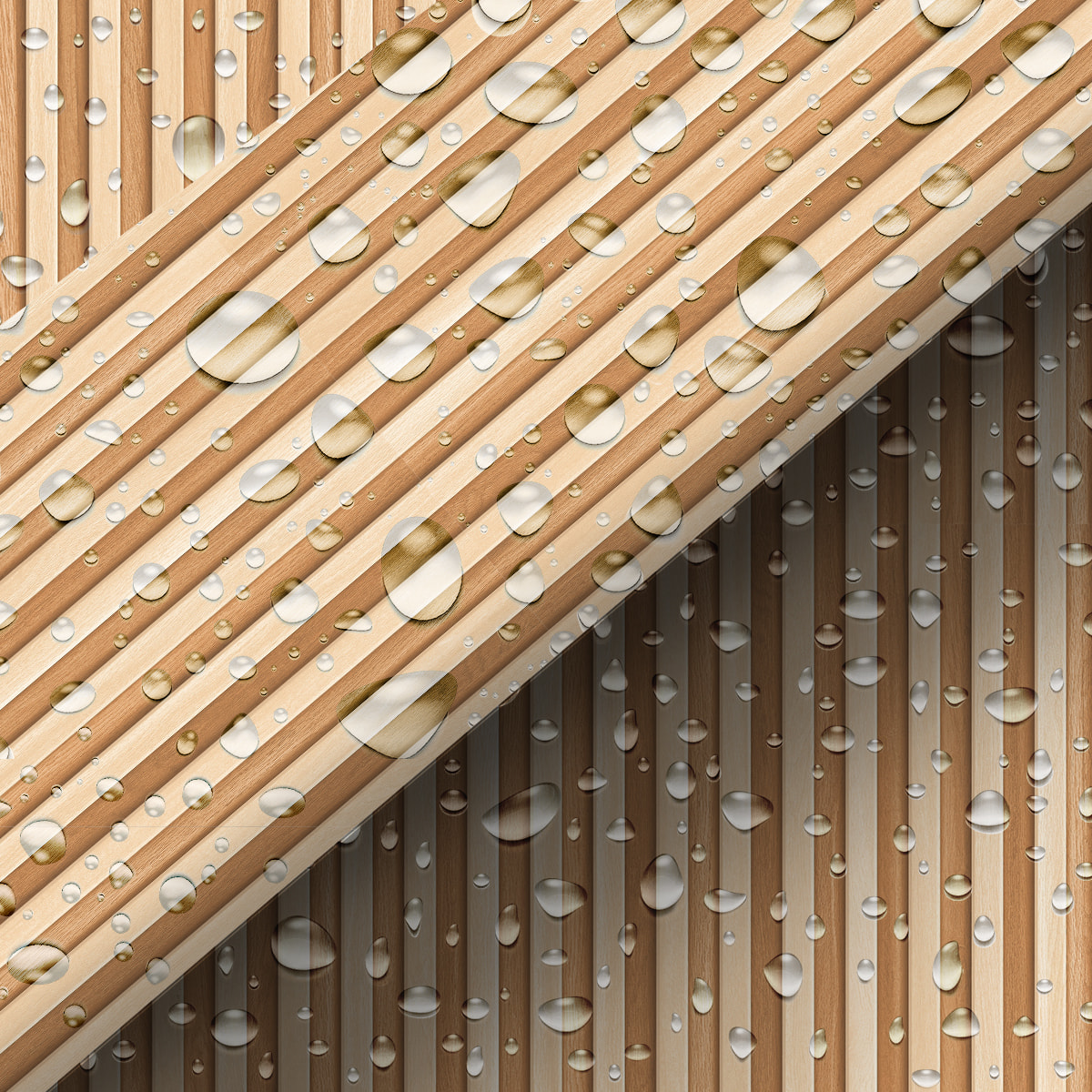 Sticker crédence adhésive - PANNEAU DE BOIS CLAIRE - 60x100cm