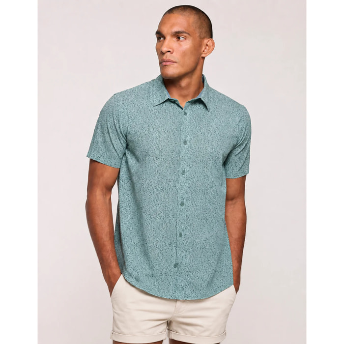 Camisa Manga Corta Turquesa - Uros