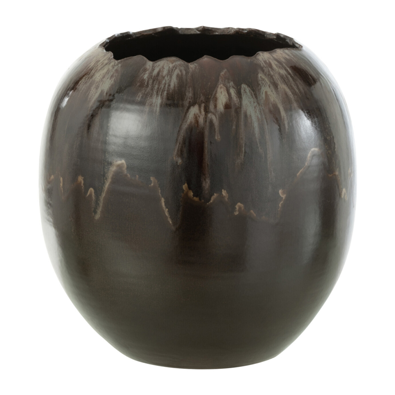 J-Line cache-pot - céramique - brun - small - Ø 30 cm