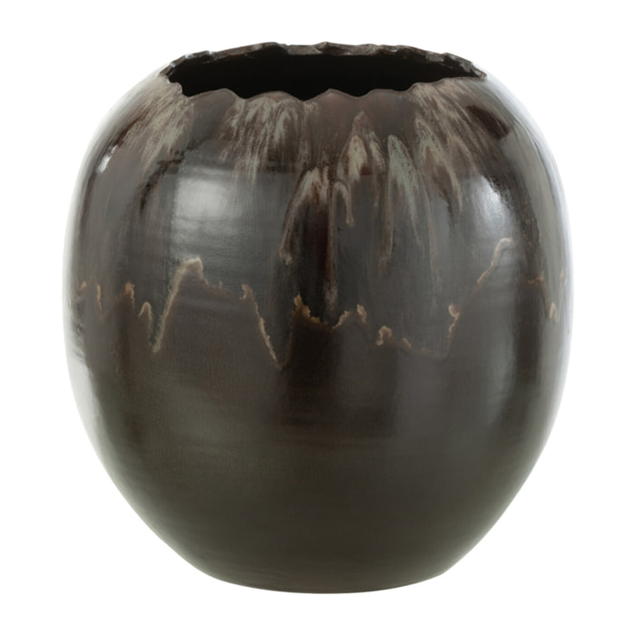 J-Line cache-pot - céramique - brun - small - Ø 30 cm