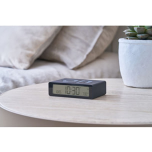 Réveil LEXON Flip Mini de Voyage Rechargeable Noir