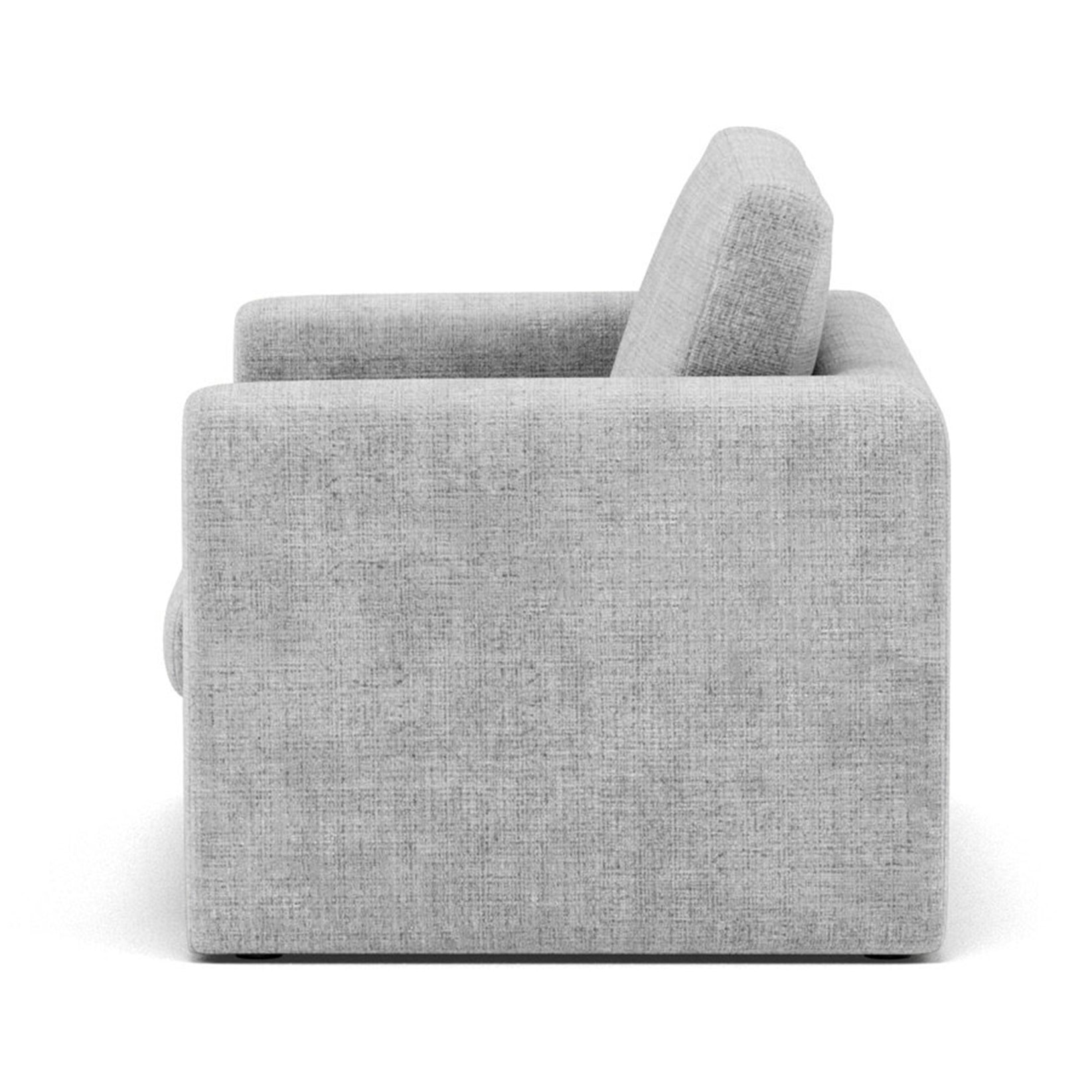 Marilia - Canapé 2 places convertible déplimousse en velours texturé - Gris clair