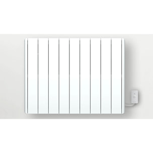 Radiateur électrique LCD fonte blanc 2000W Connecté