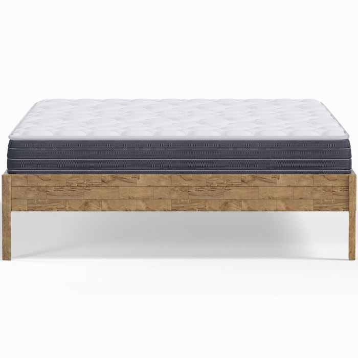 Pack lit en bois massif + Matelas mémoire de forme - AINA & MEMO HR