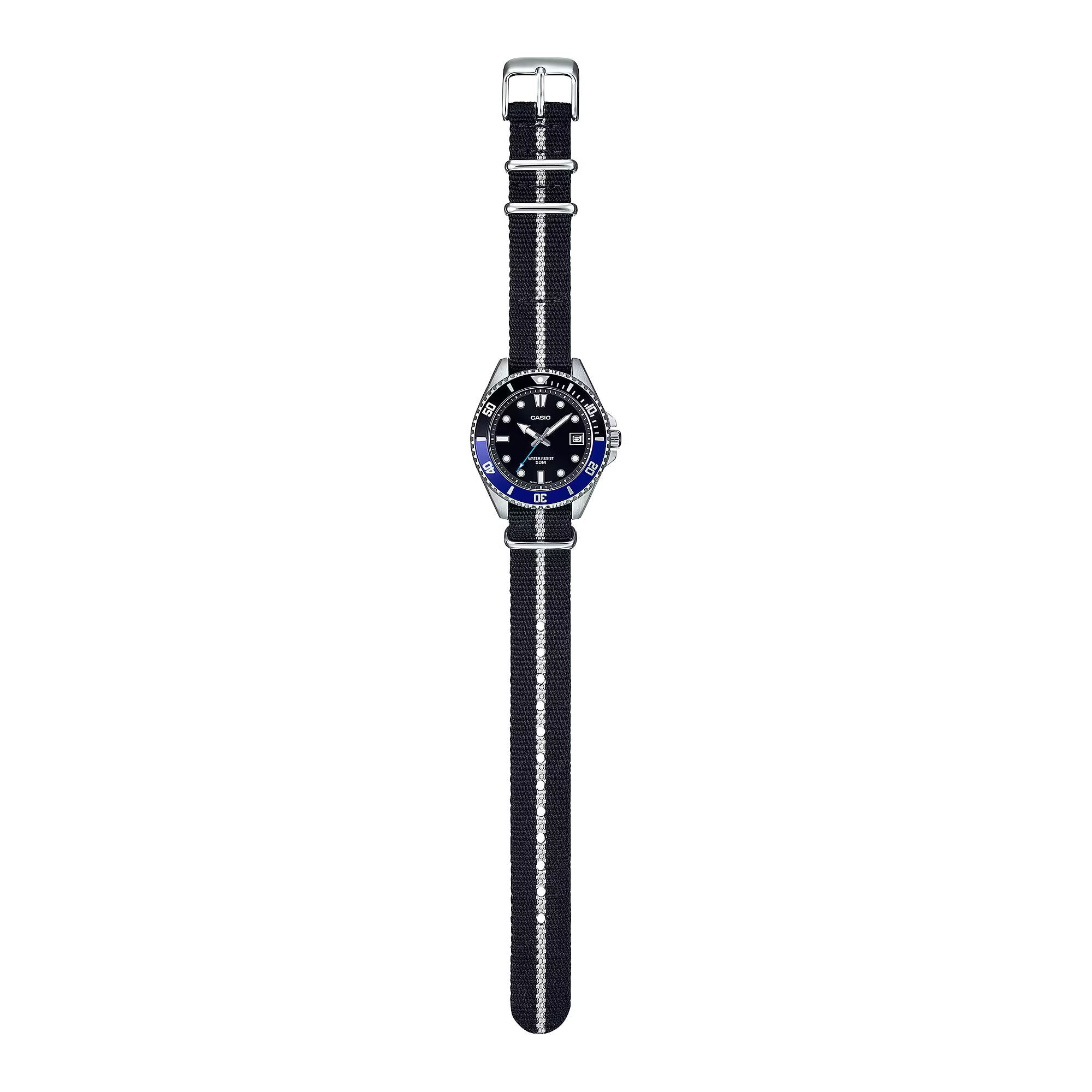Reloj Casio MDV-10C-1A2VEF Hombre Analogico Cuarzo con Correa de Tela