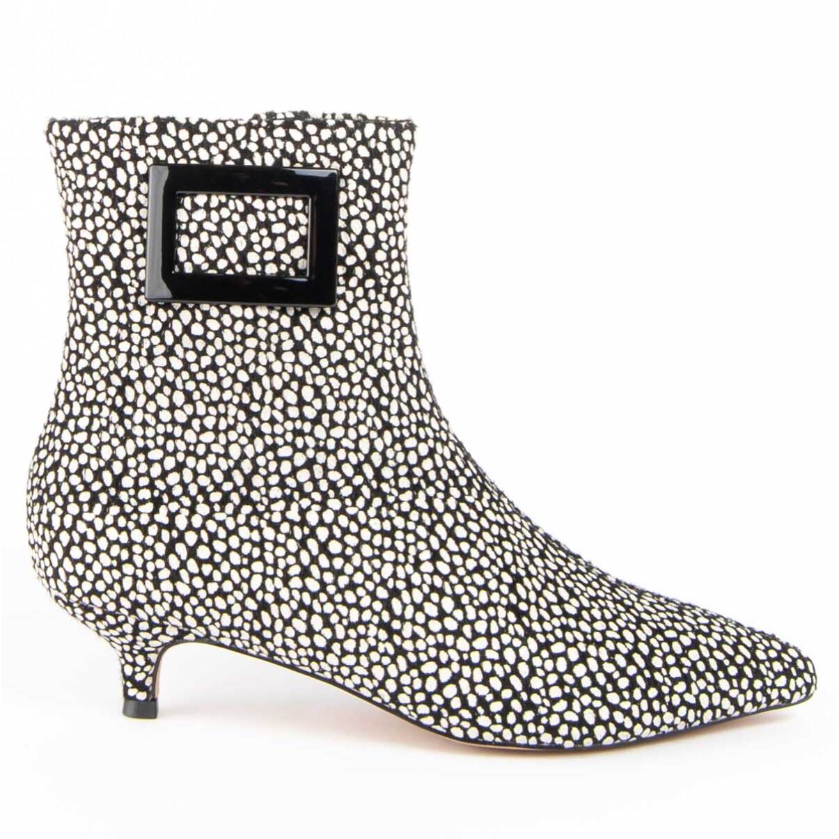 Botín De Tacón - Negro - Altura: 3 Cm