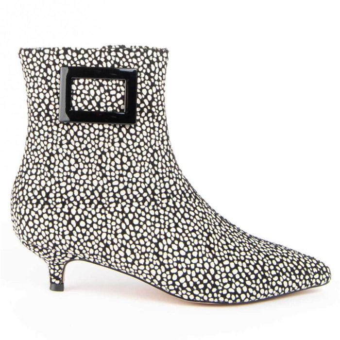 Botín De Tacón - Negro - Altura: 3 Cm