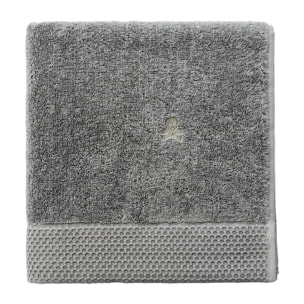 Juego de toallas nidus (30x50cm + 50x100cm + 90x150cm) 100% algodón en color verde agave con logo bordado scalpers home