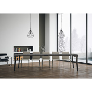 Consolle allungabile 90x40/300 cm Rio Cemento telaio Antracite