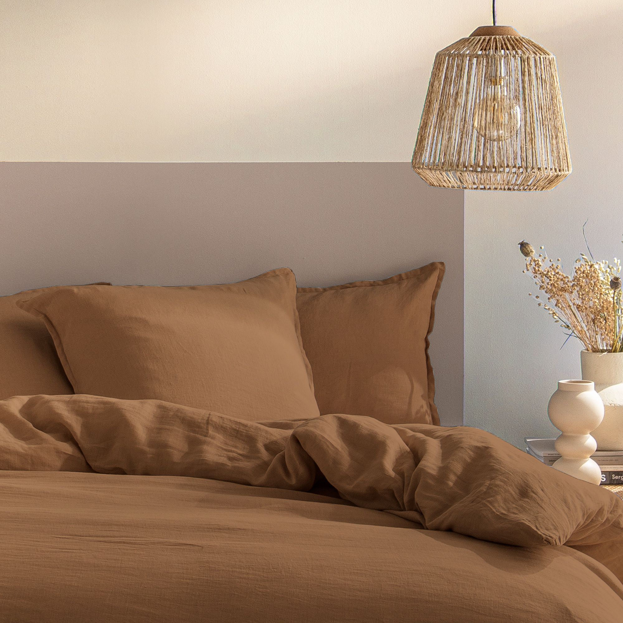 Housse de couette unie en lin, PASSION LIN