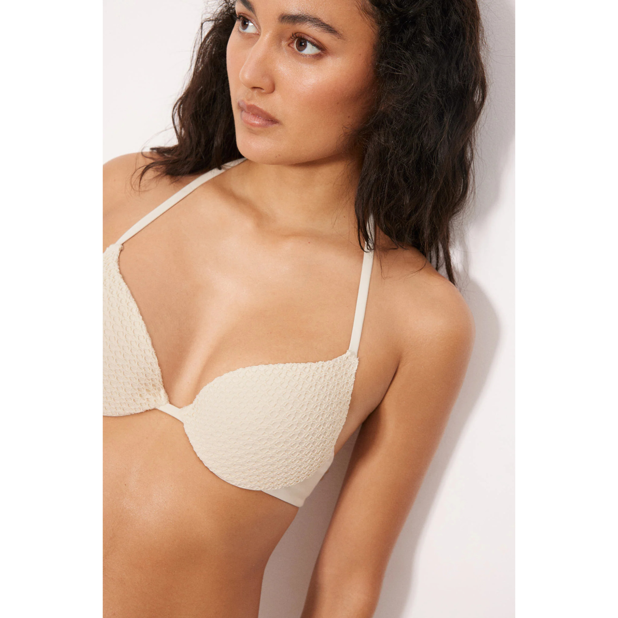 Top bikini push-up Beige