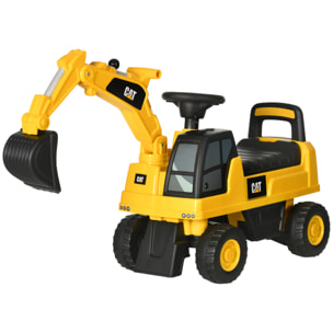 Trotteur porteur tractopelle CAT licence officielle excavateur jaune noir