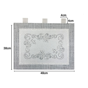 Copriforno Cucina Universale Cinigliato Copertura ProtezioneDecoarzione Forno Disegno Chiffon Grigio