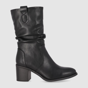 Botines - Negro - Tacón: 7 cm