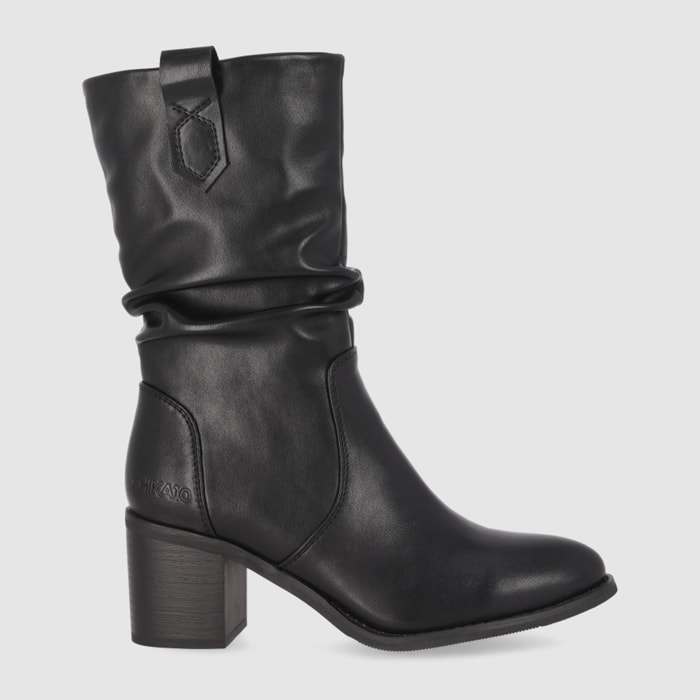 Botines - Negro - Tacón: 7 cm